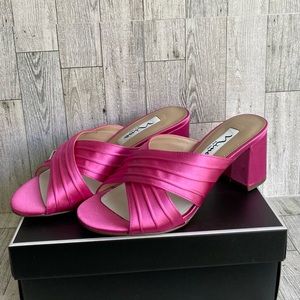 Nina Nayely-YS Ultra Pink Satin Sandals